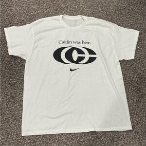 "Caitlin was here" Caitlin Clark Nike T-Shirt Brand New One Size (XL)